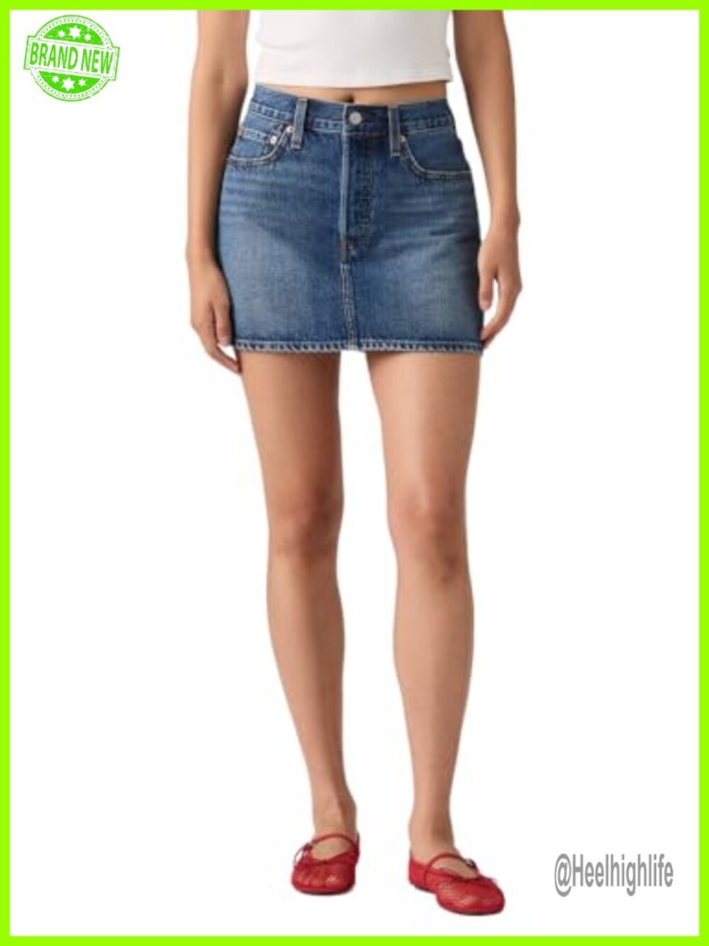 Levis Icon Skirt Mid Rise Casual Summer Essential